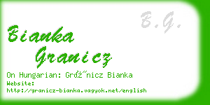 bianka granicz business card